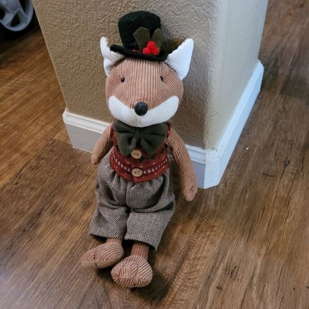 New Plush Fox doll stuffed animal fall winter holiday decor decoration